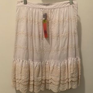 NWT white Tory Burch "Jasey" skirt, size 10
